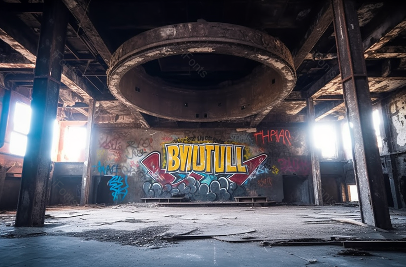 个性工业废墟改造摇滚乐舞台空景,高清,摄影图,摄影图片,图片大全,摄影图免费下载